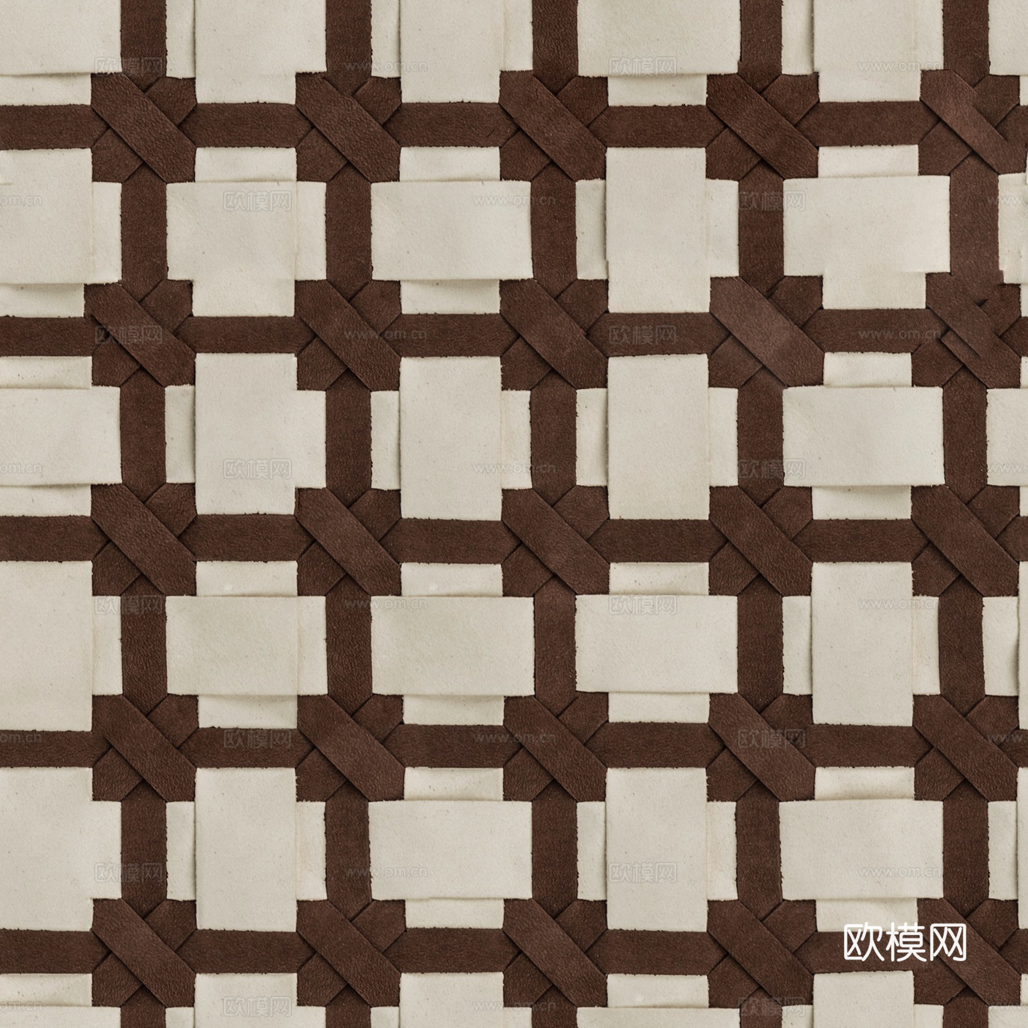 无缝卡其色编制皮革贴图