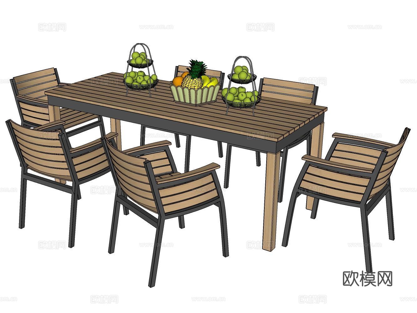 餐桌椅su模型