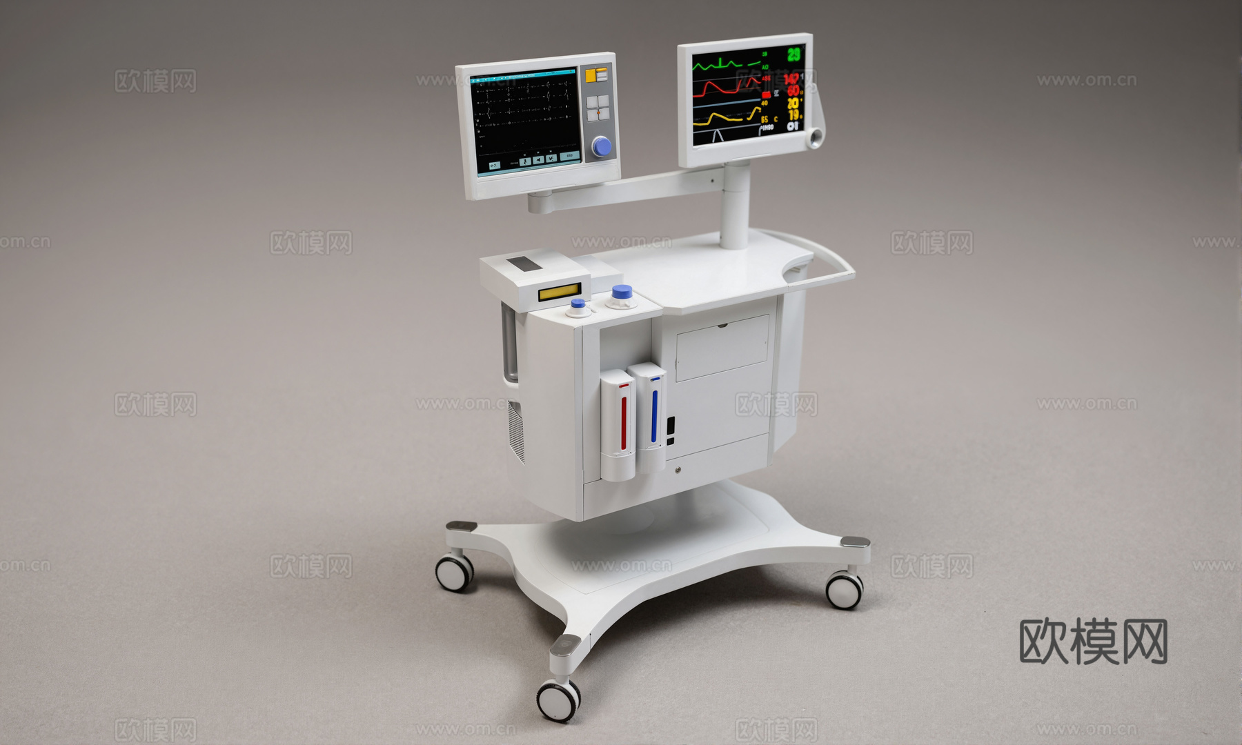 现代心跳仪医疗器械su模型