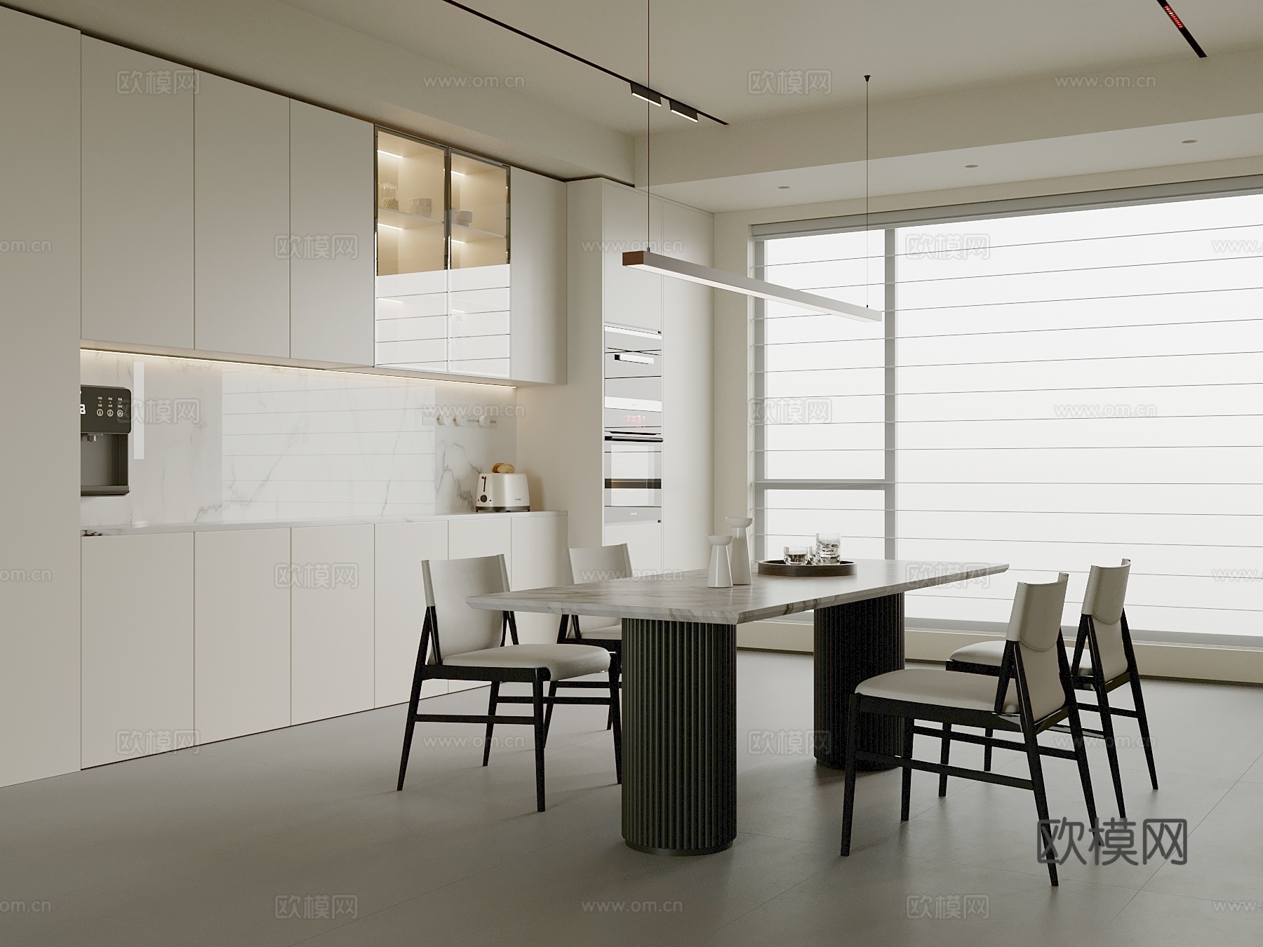 现代餐厅su模型