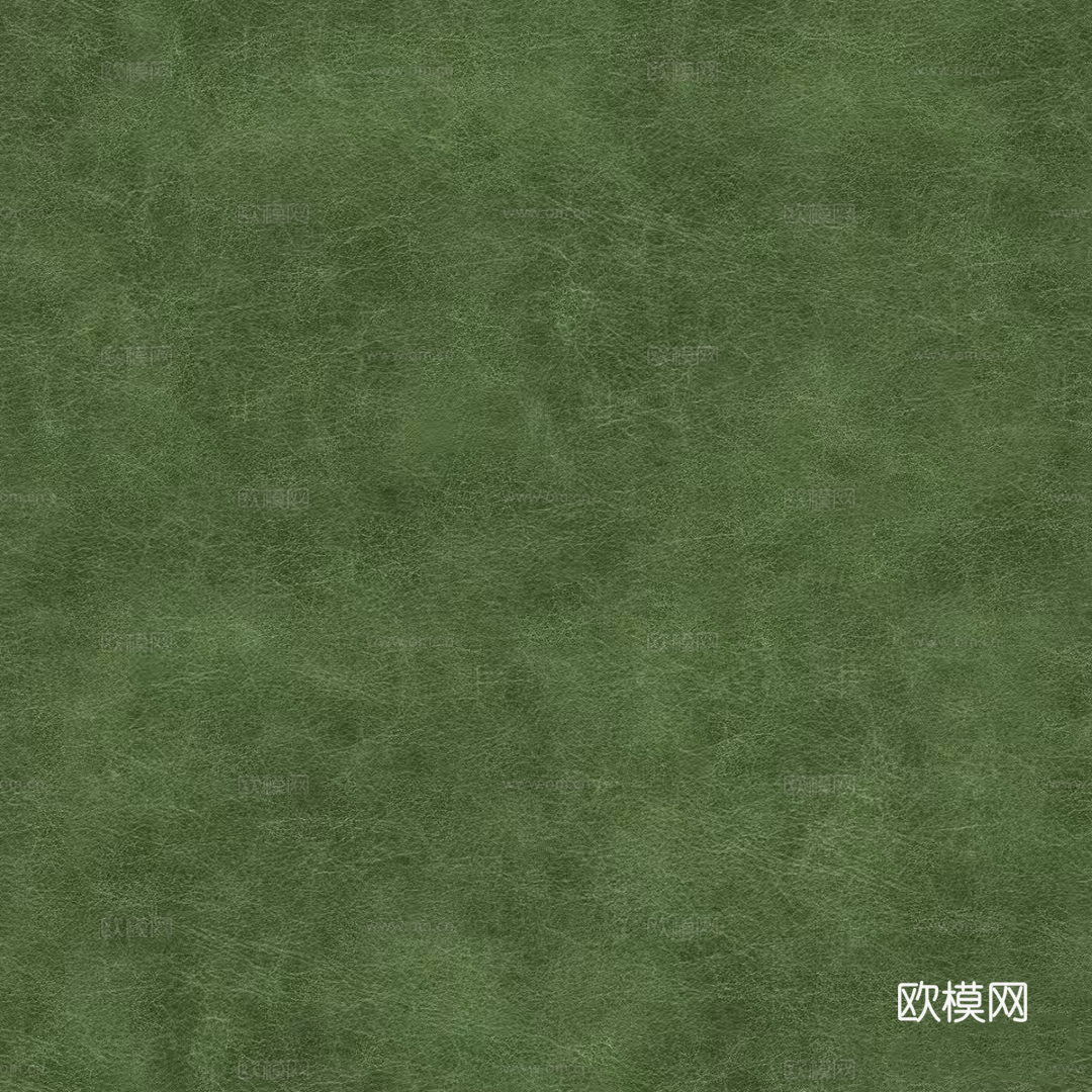 现代无缝法式细纹皮革 绿色哑光皮革皮纹贴图