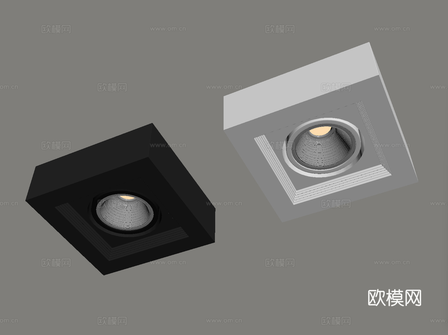 现代筒灯射灯 明装筒灯su模型