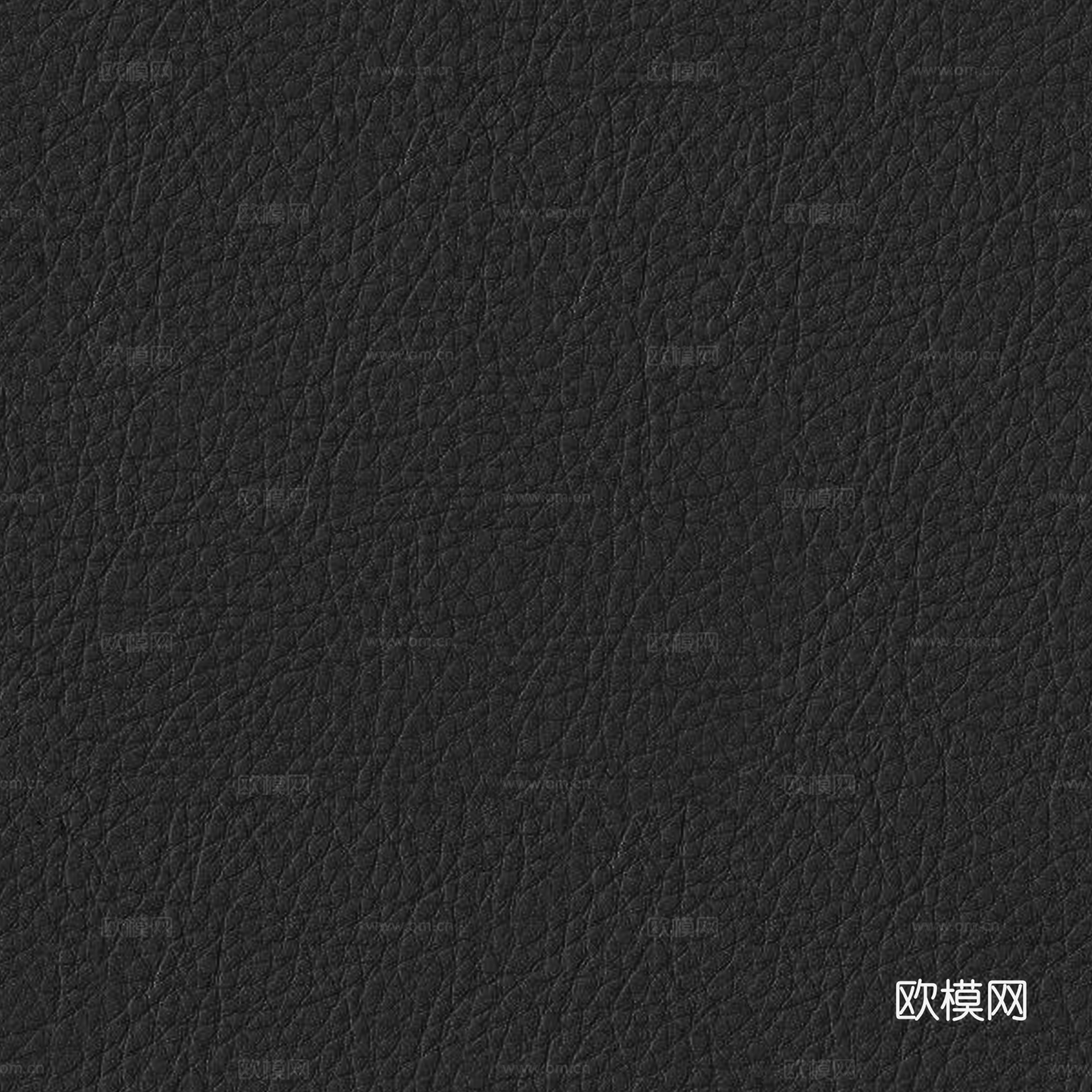 现代新中式粗纹皮革 黑色无缝皮纹皮革贴图