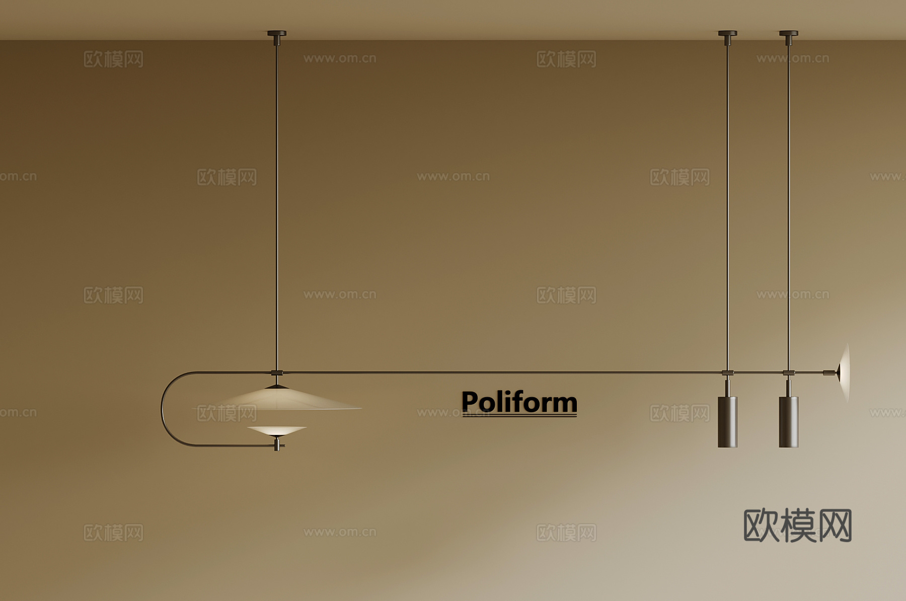 现代吊灯 餐厅吊灯su模型