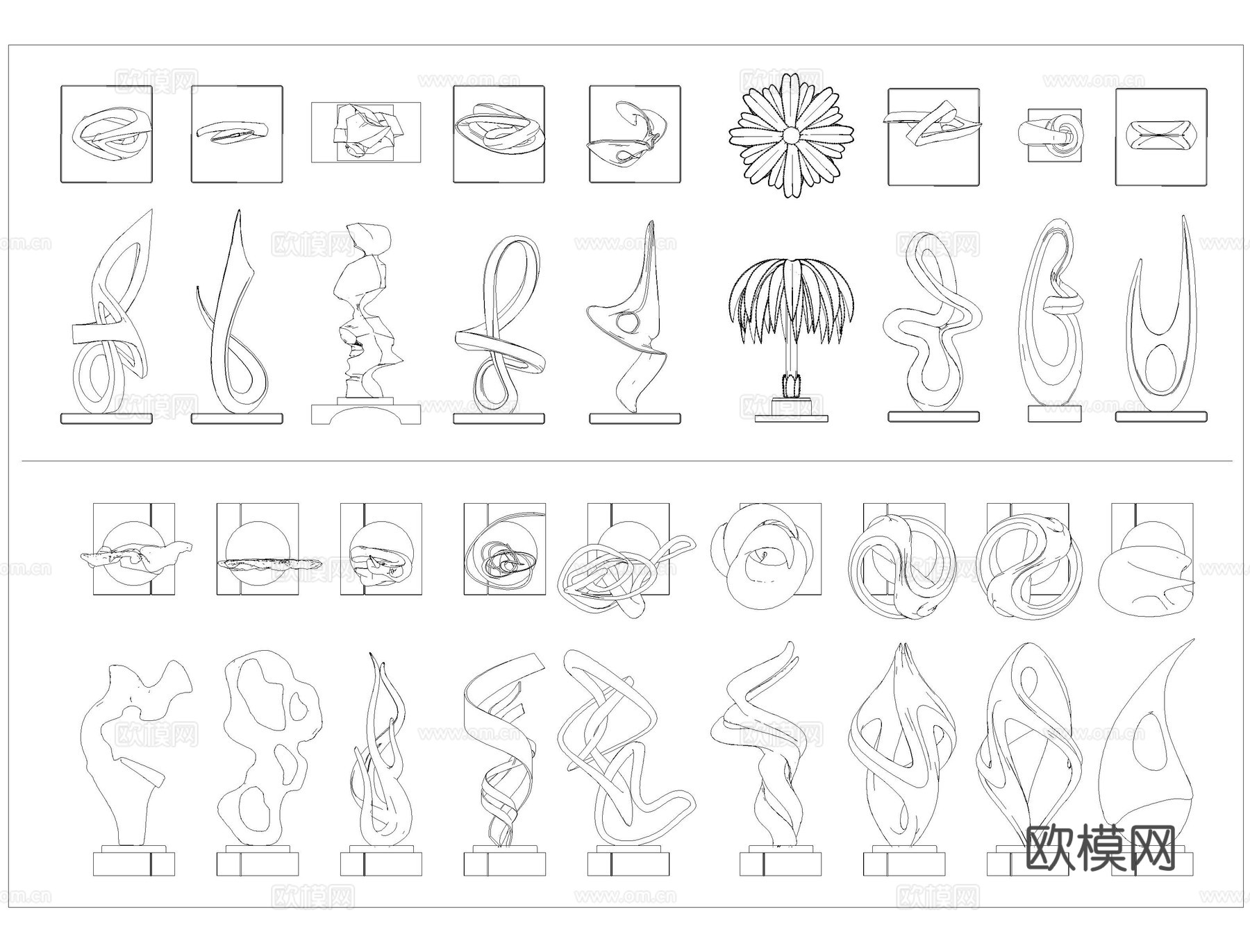 景观雕塑小品CADcad施工图