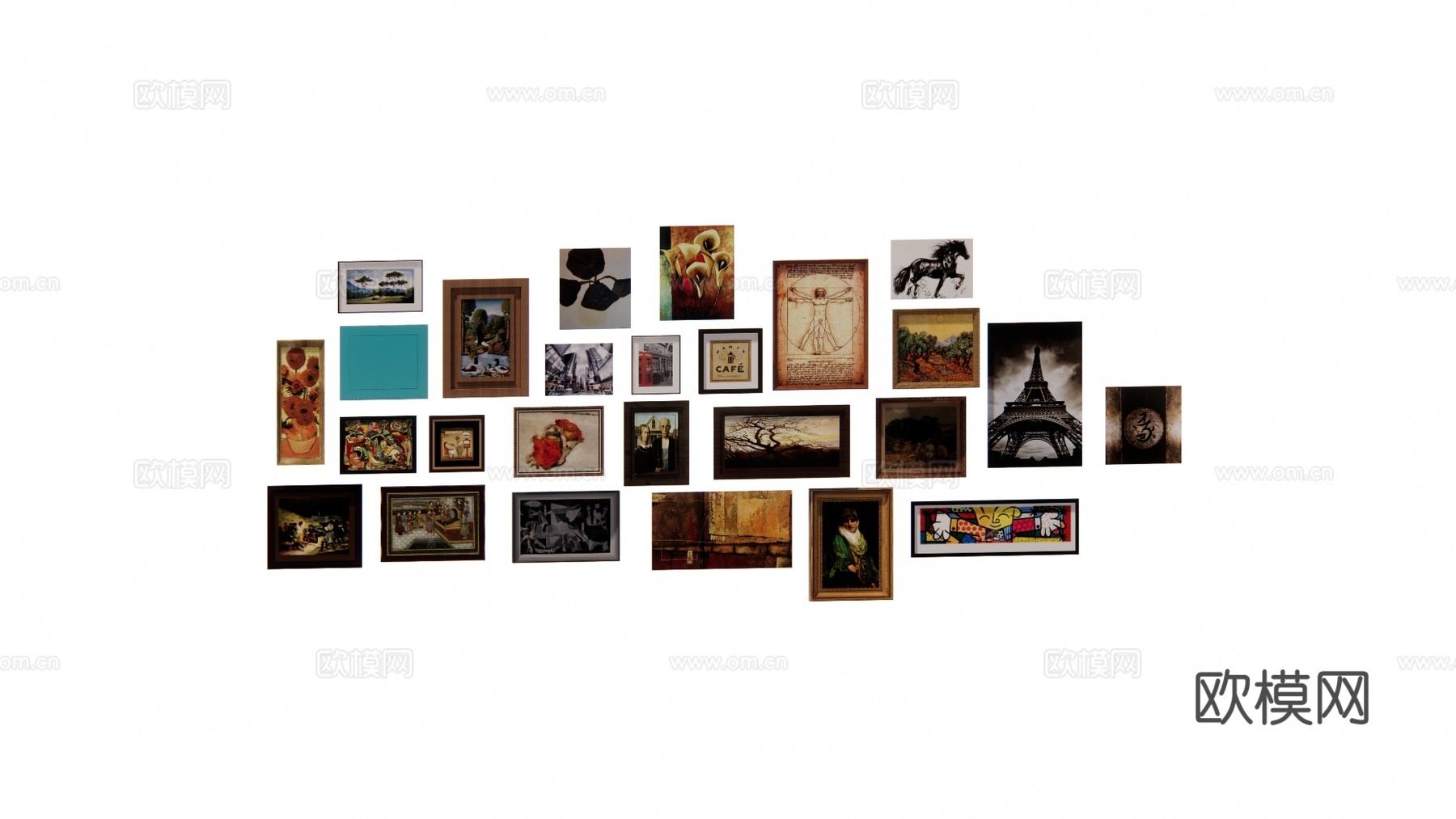 陈设饰品 挂画 工装 室内小品 小品 陈设 挂件su模型