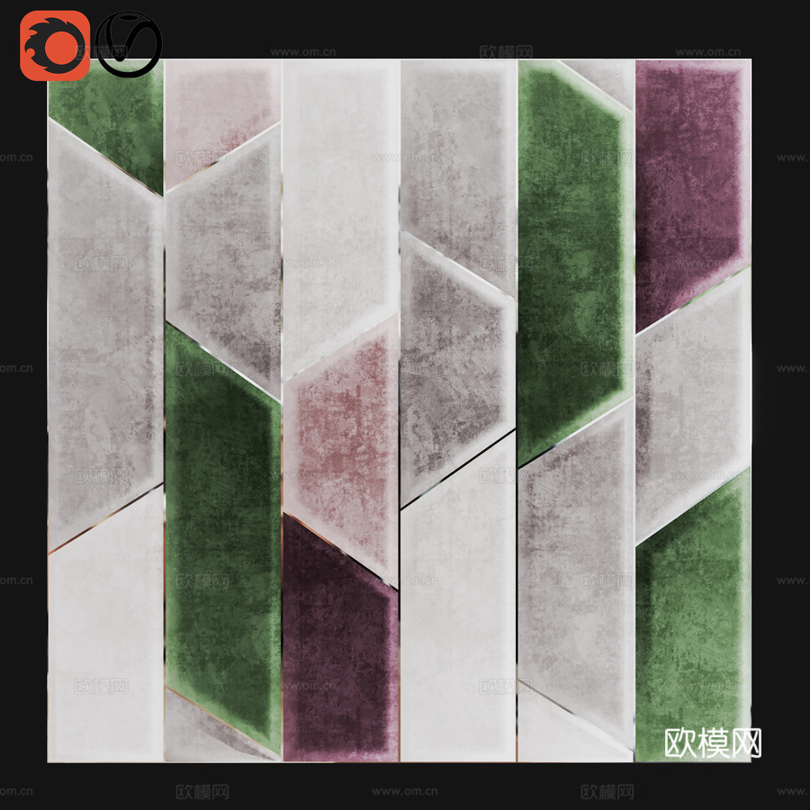 墙面_天鹅绒_23d模型下载