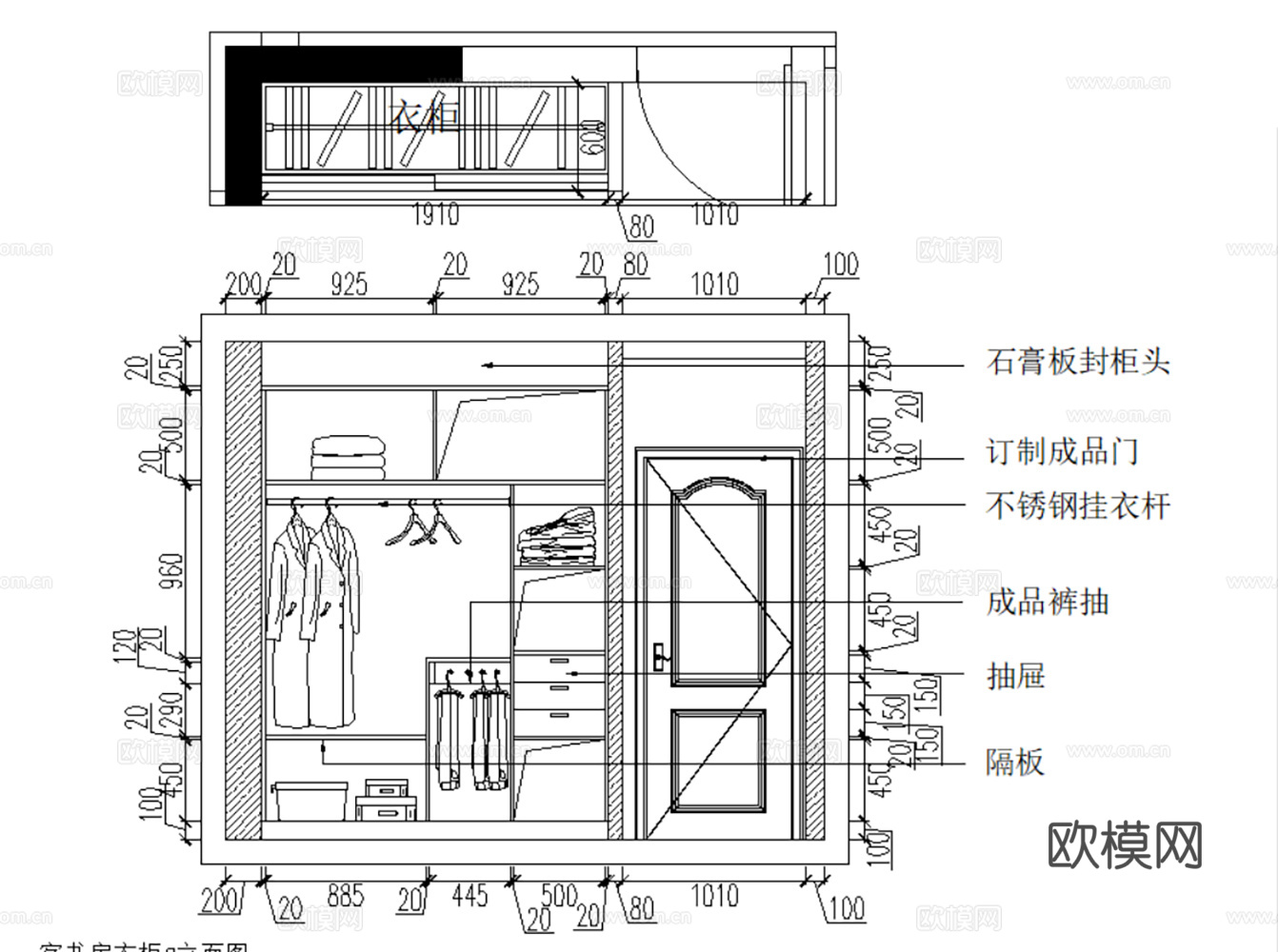 10套欧式古典风格住宅样板间大平层别墅复式CAD施工图效果图cad施工图