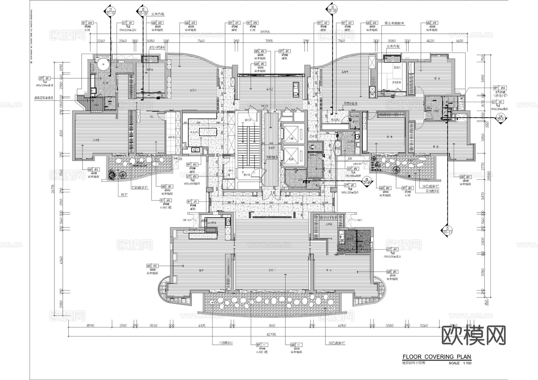 大梧桐山民宿施工图cad施工图下载（渲染图4）