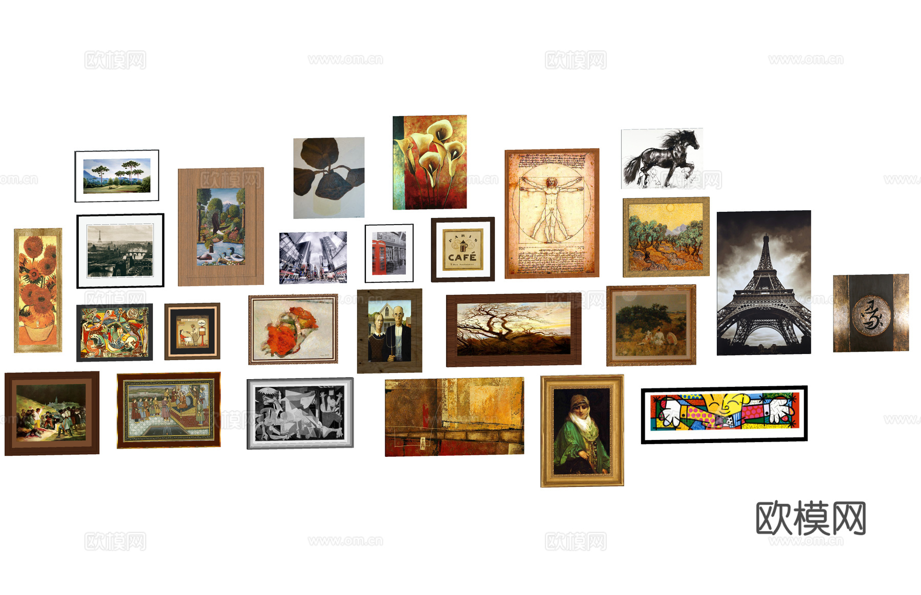 陈设饰品 挂画 工装 室内小品 小品 陈设 挂件su模型