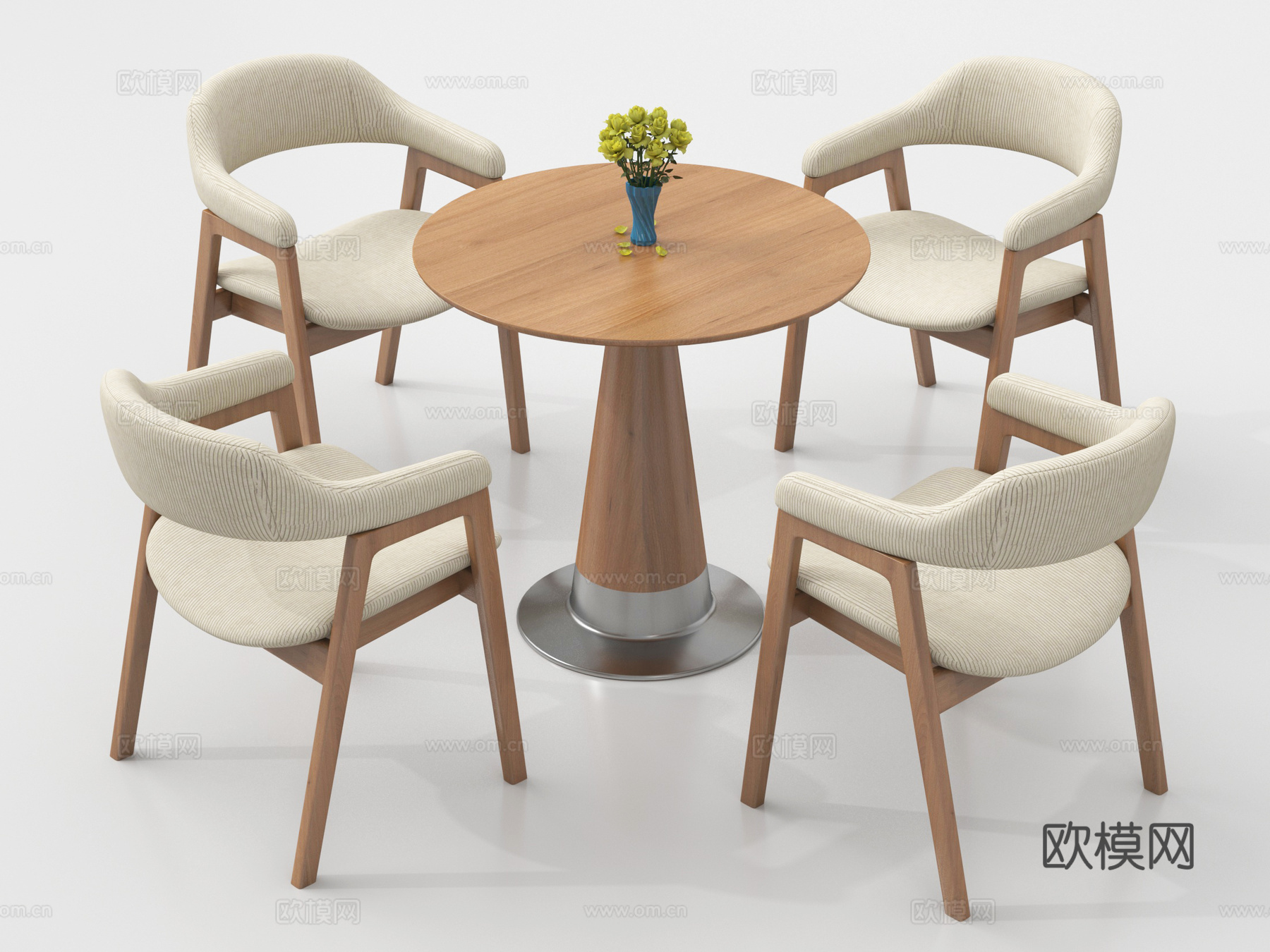 现代洽谈桌椅 休闲桌椅su模型