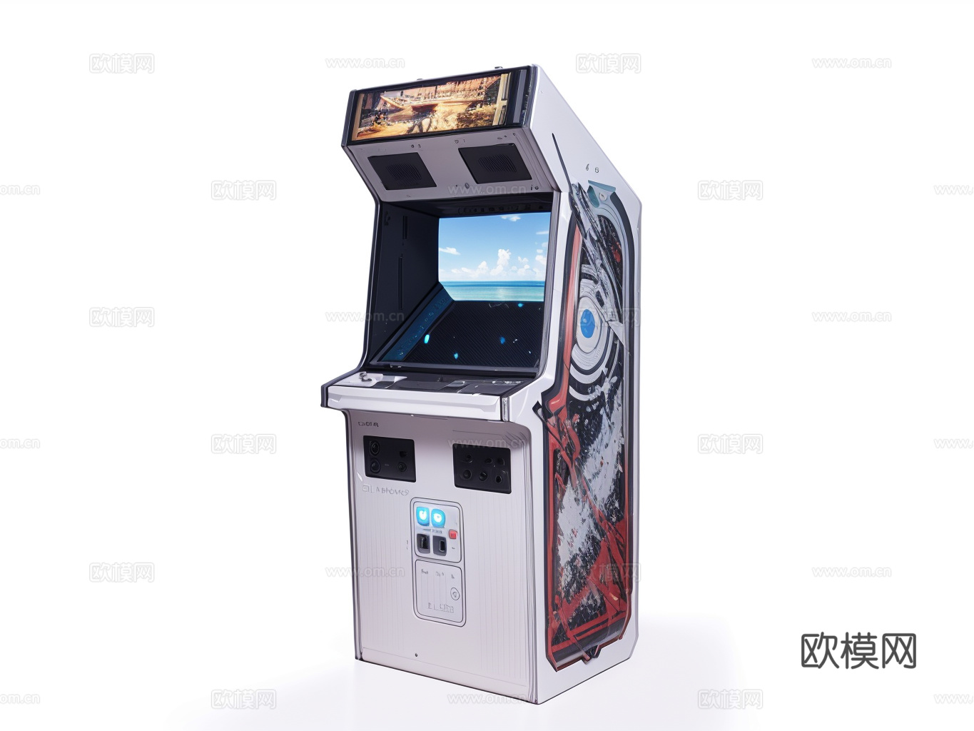 游乐设备su模型下载（渲染图1）