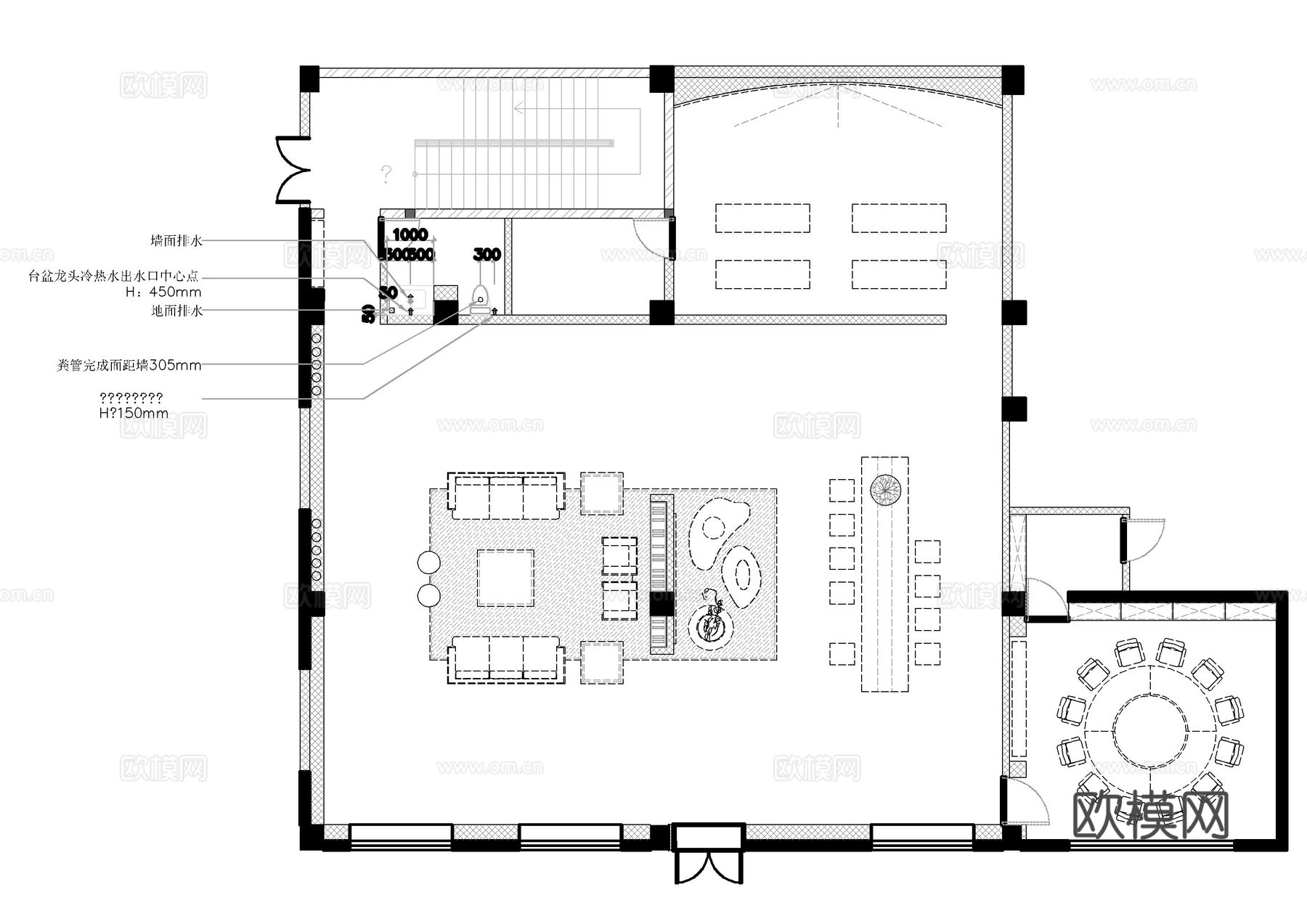 上海吴中路民宿施工图cad施工图