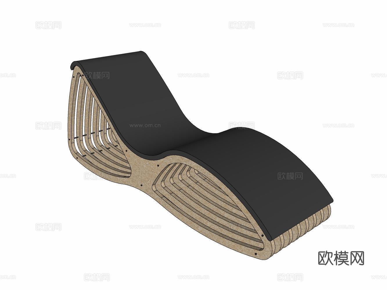 躺椅su模型