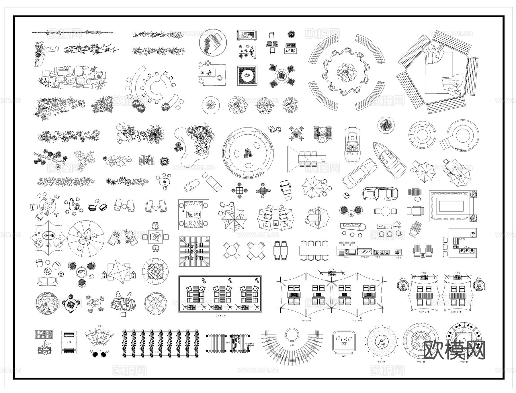 营地露营图块CADcad施工图