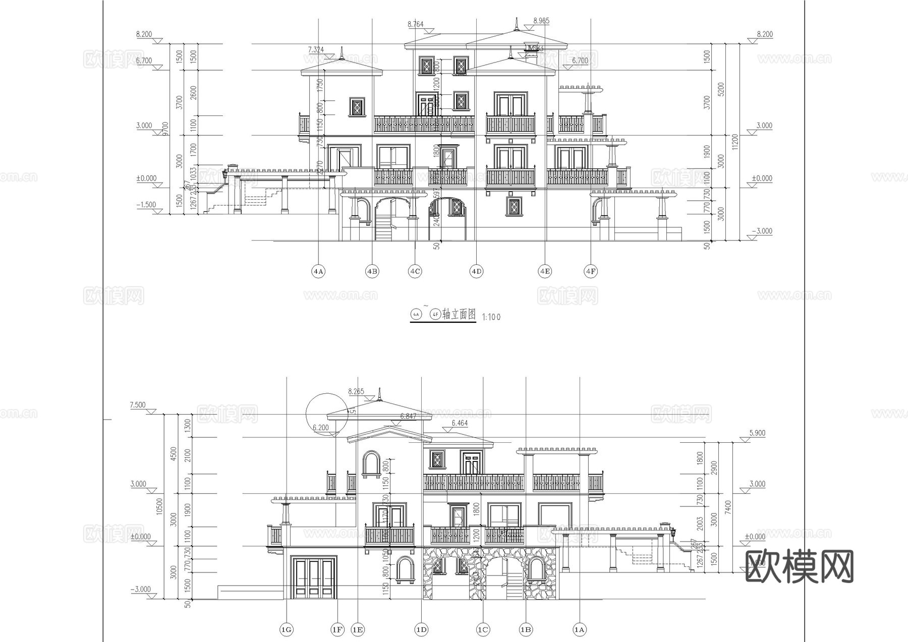 海南民宿建筑施工图cad施工图