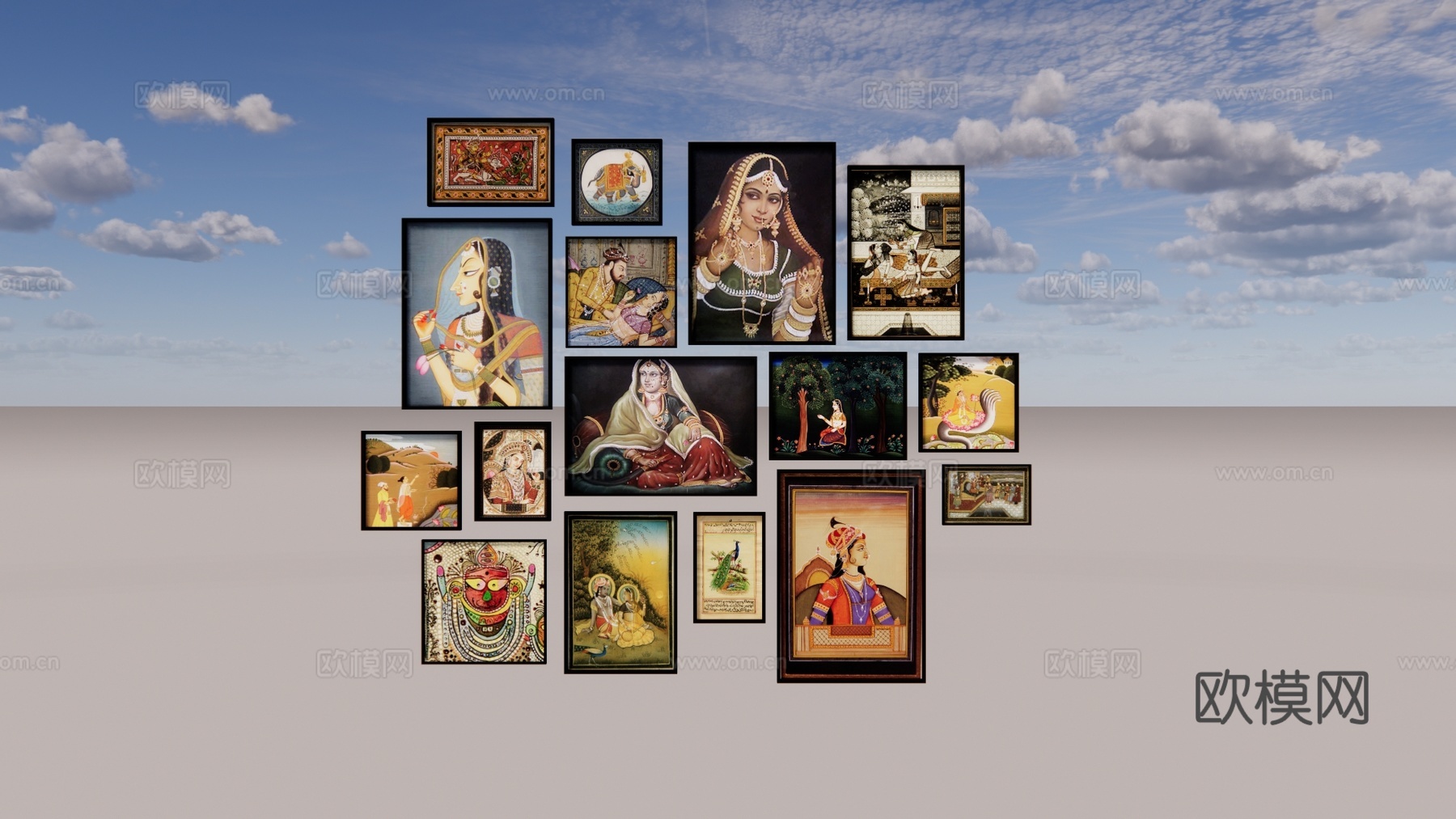 景观 饰品 家装 挂画 工装 陈设饰品su模型