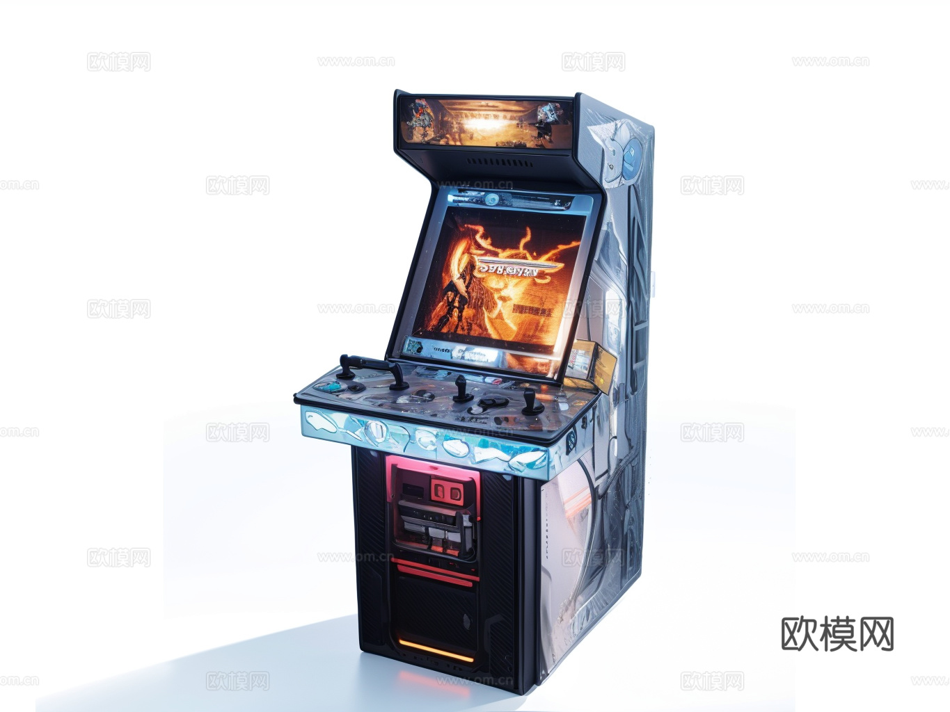 游乐设备su模型下载（渲染图1）