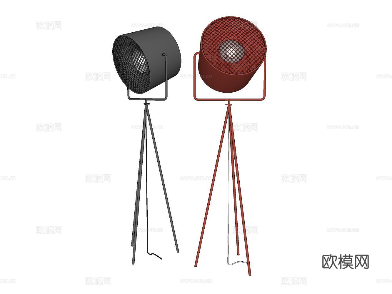 落地灯su模型