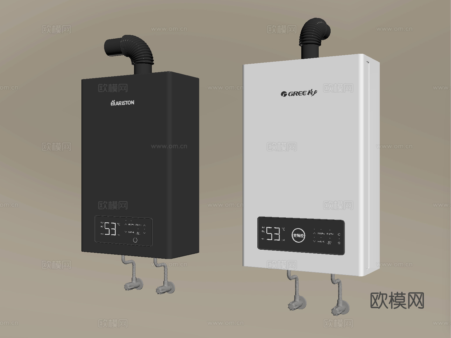 现代热水器 燃气热水器su模型