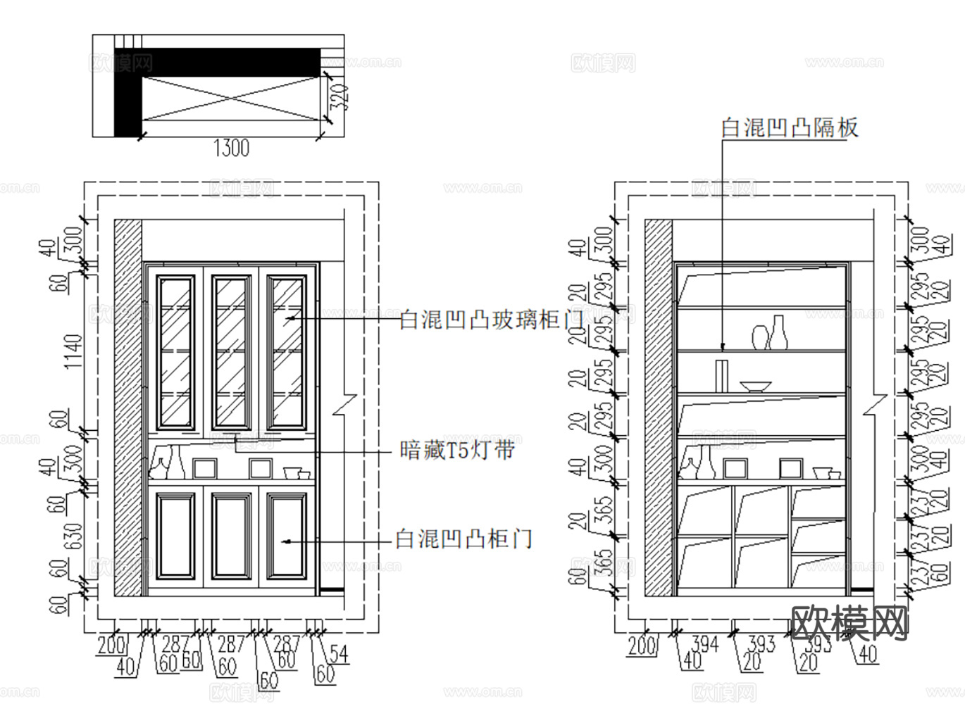 10套欧式古典风格住宅样板间大平层别墅复式CAD施工图效果图cad施工图