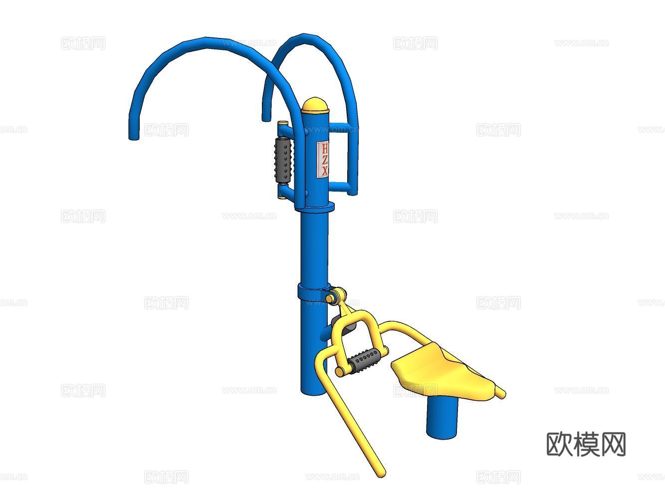 健身器材su模型