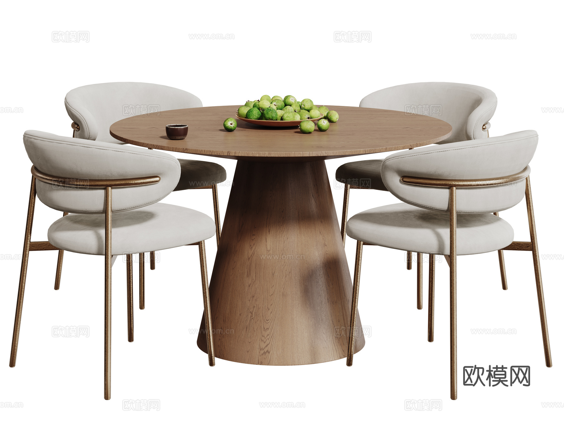 现代奶油风桌椅组合 餐桌组合 洽谈桌椅 圆桌 休闲桌椅su模型