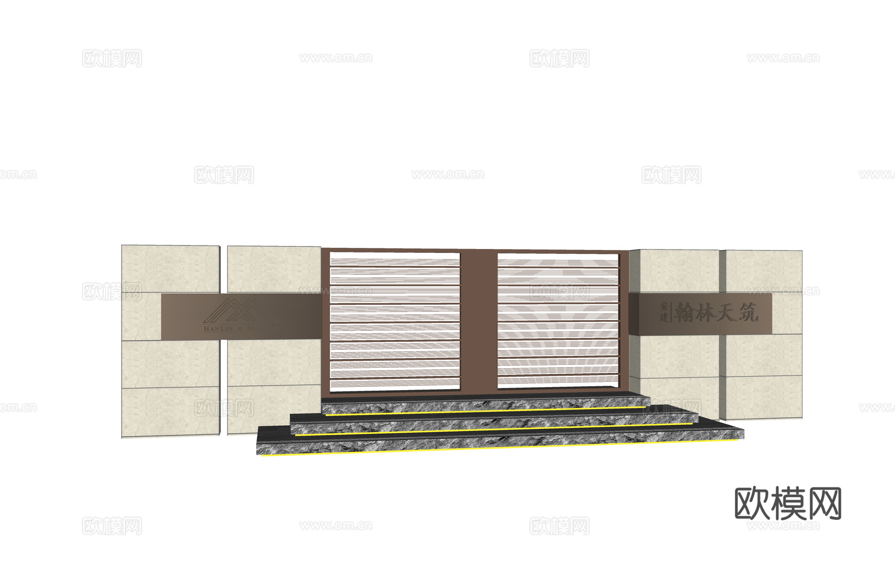 庭院灯 门 室内造景 屋顶花园 阳光房 庭院门 室内景观 庭su模型