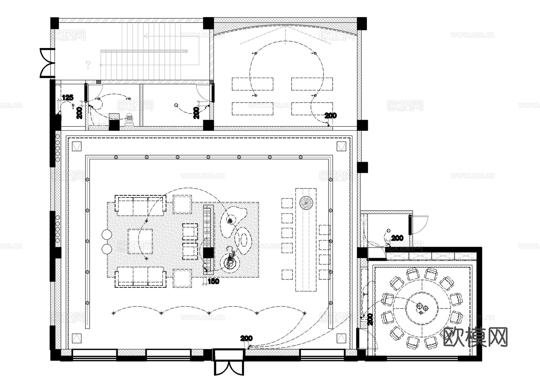 上海吴中路民宿施工图cad施工图