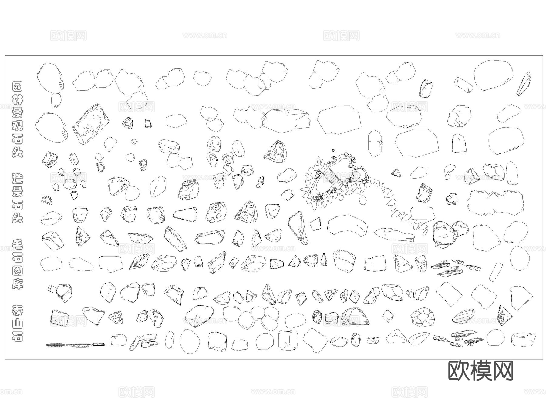 造景石景观石cad施工图