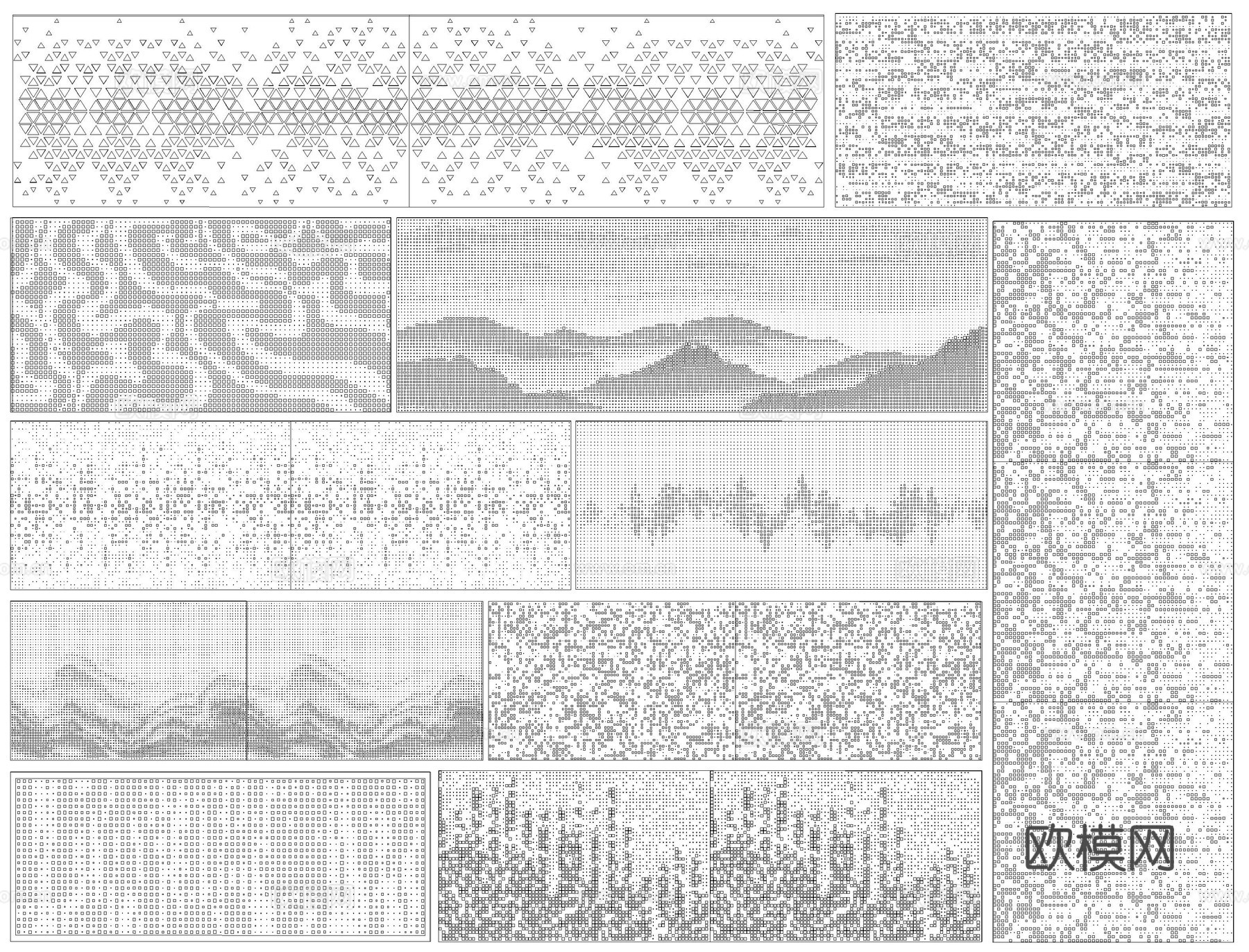 穿孔板冲孔板CADcad施工图下载（渲染图2）