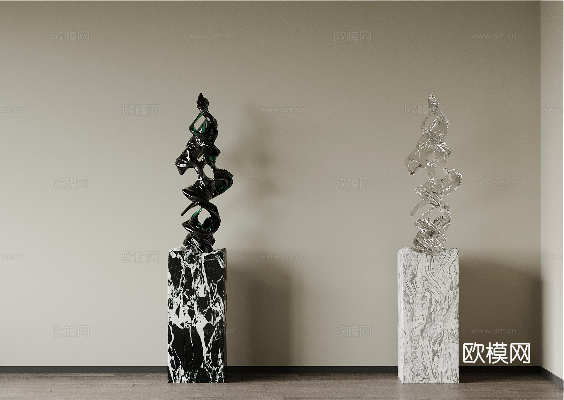 现代雕塑 摆件装饰su模型