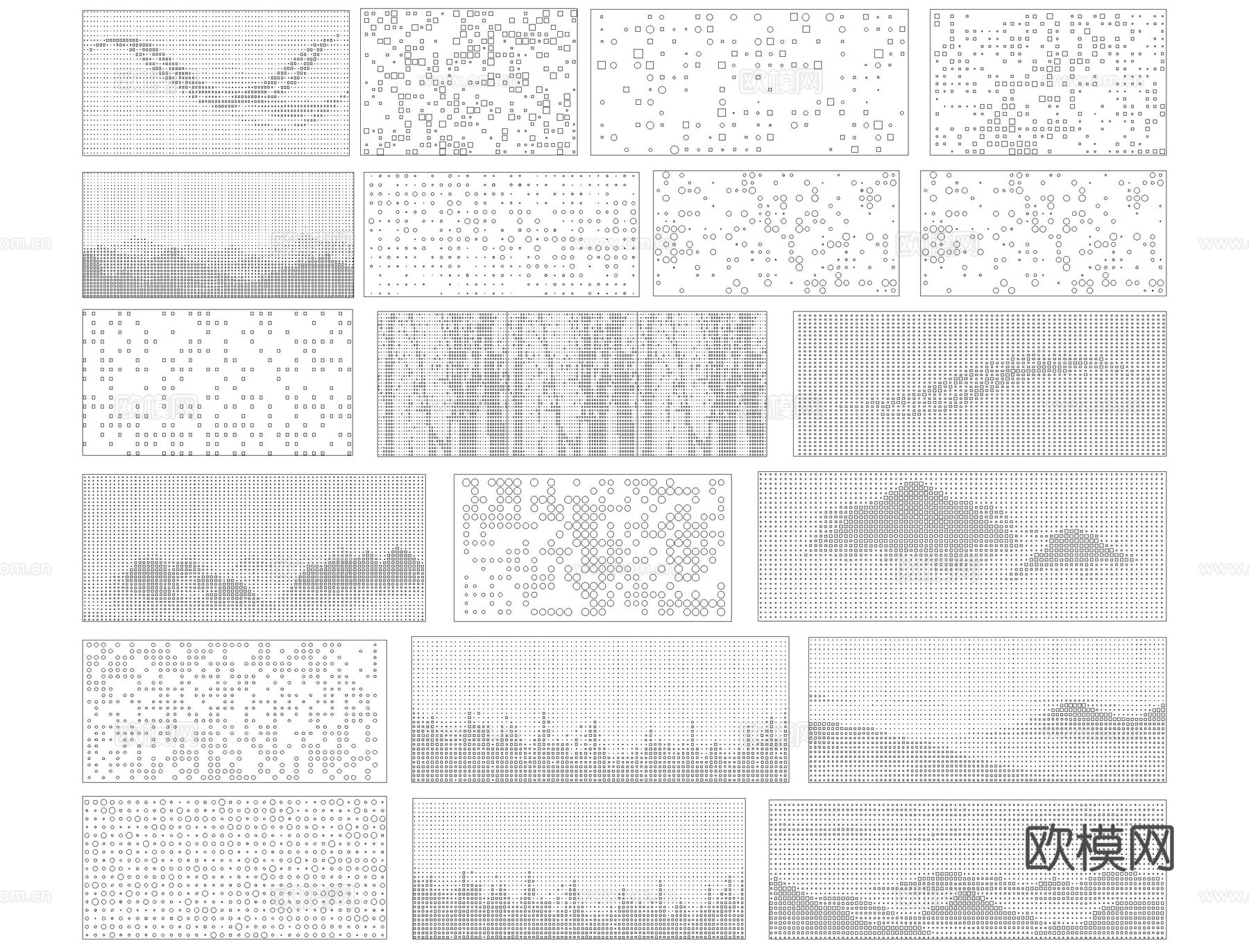 穿孔板冲孔板CADcad施工图下载（渲染图7）