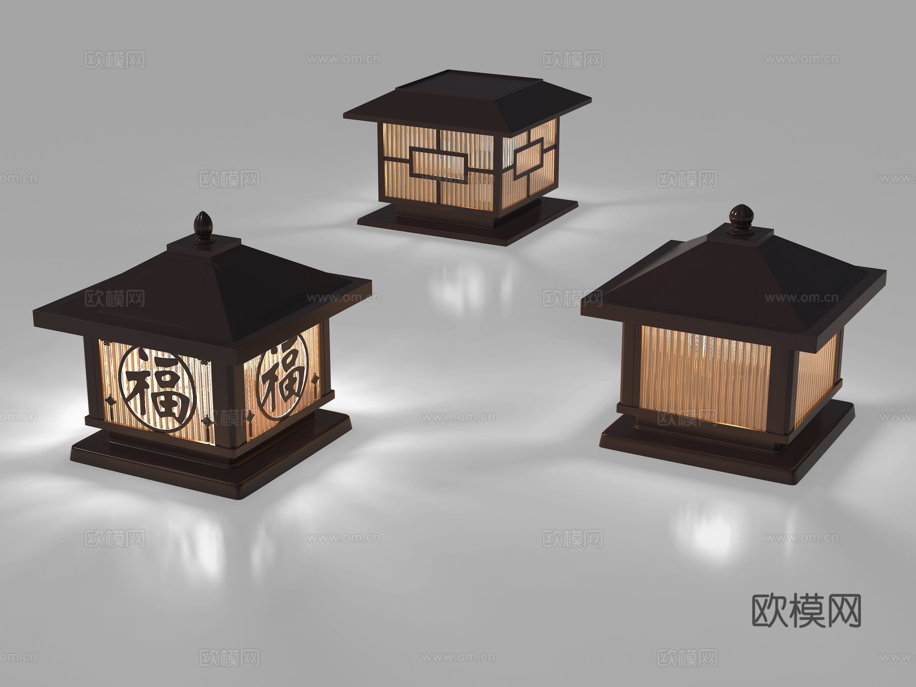 柱灯 太阳能灯 地灯su模型