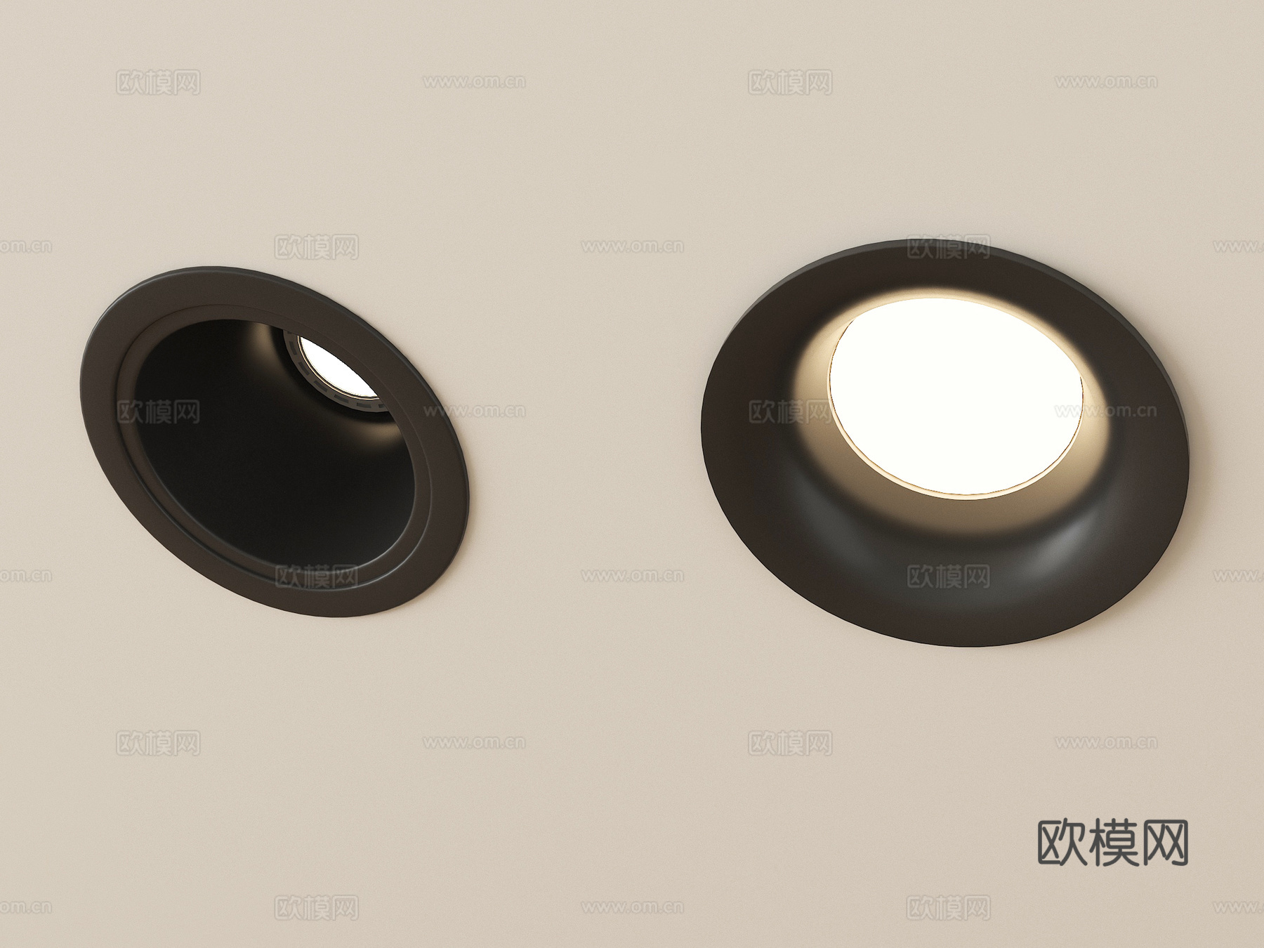 现代筒灯射灯 嵌入式射灯su模型