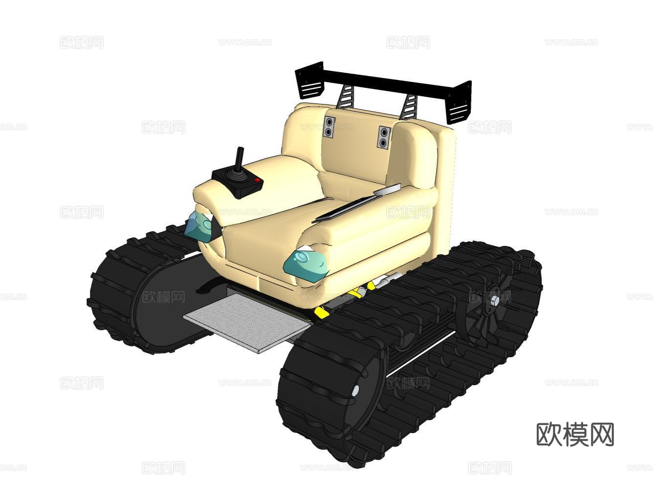 玩具车su模型下载（渲染图2）