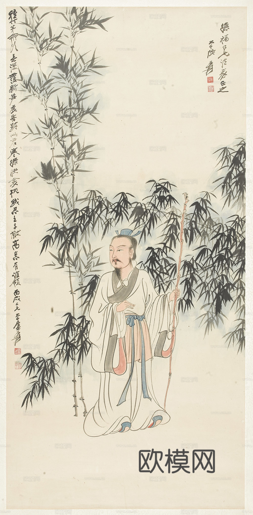 张大千绘画作品，中国近现代水墨画，写意水墨画 (3)