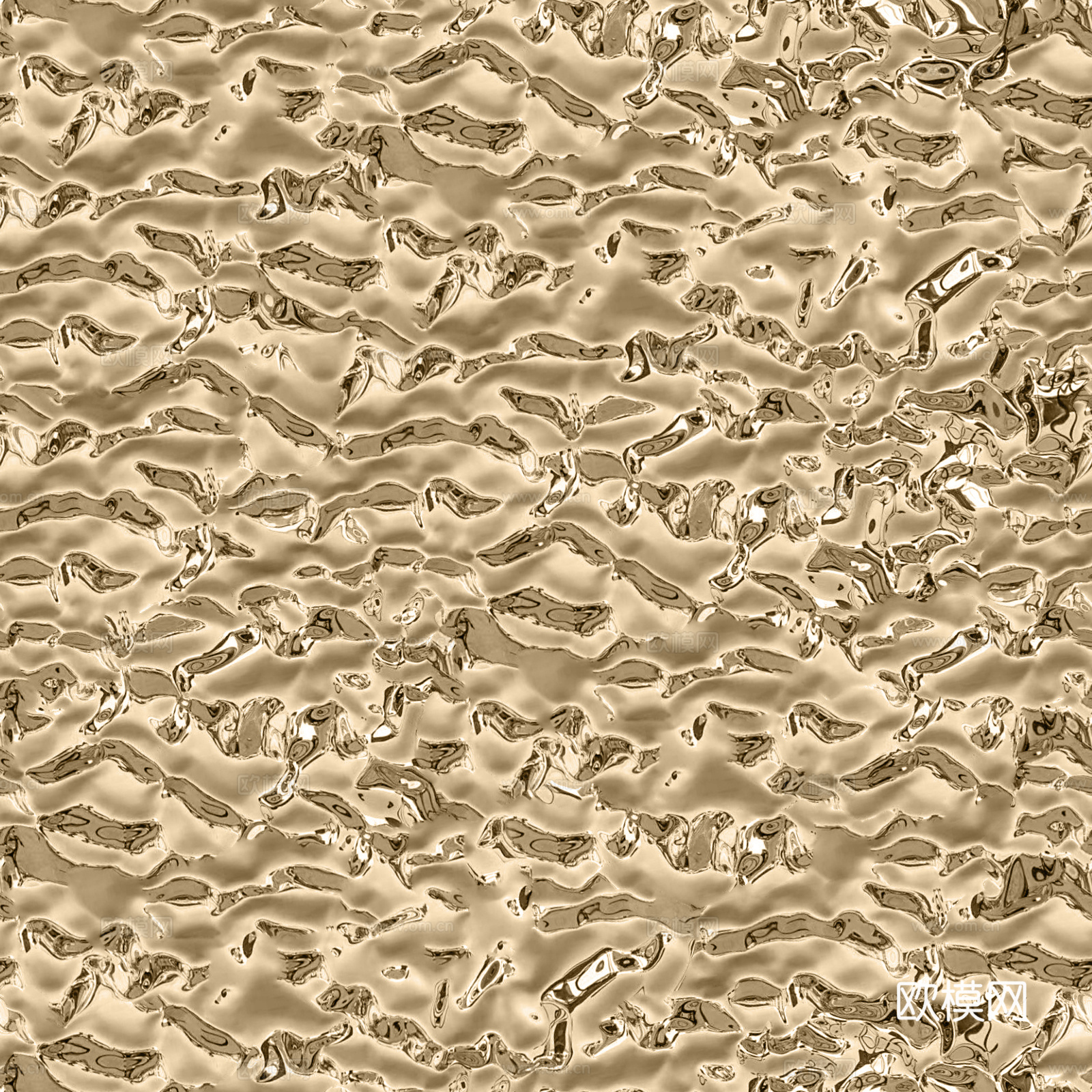 现代无缝金色水波纹不锈钢金属板