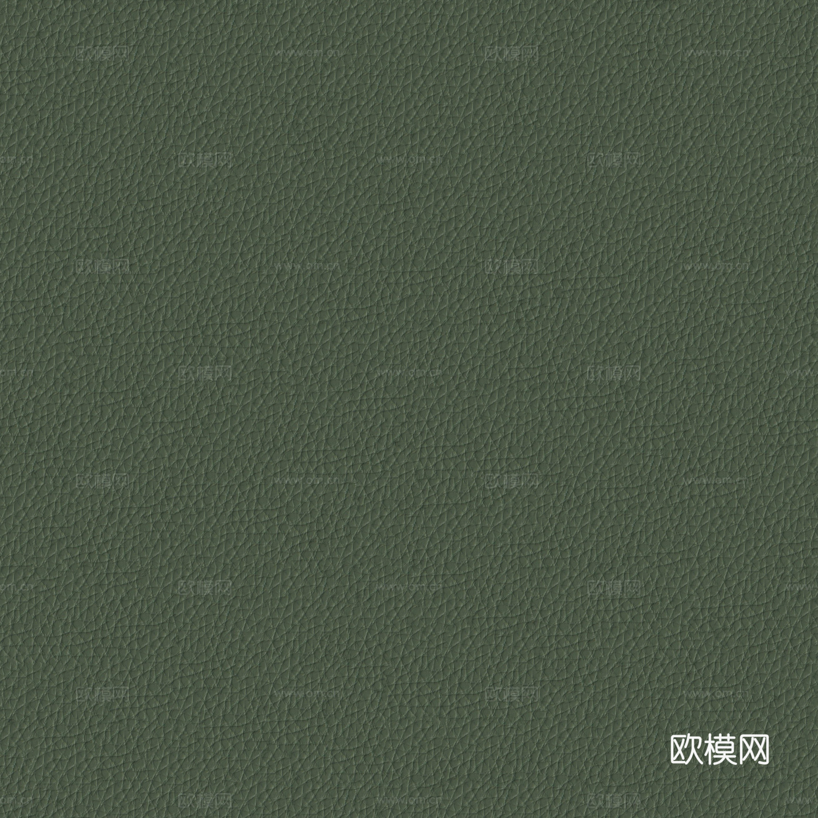现代无缝法式细纹皮革 绿色哑光皮革皮纹贴图