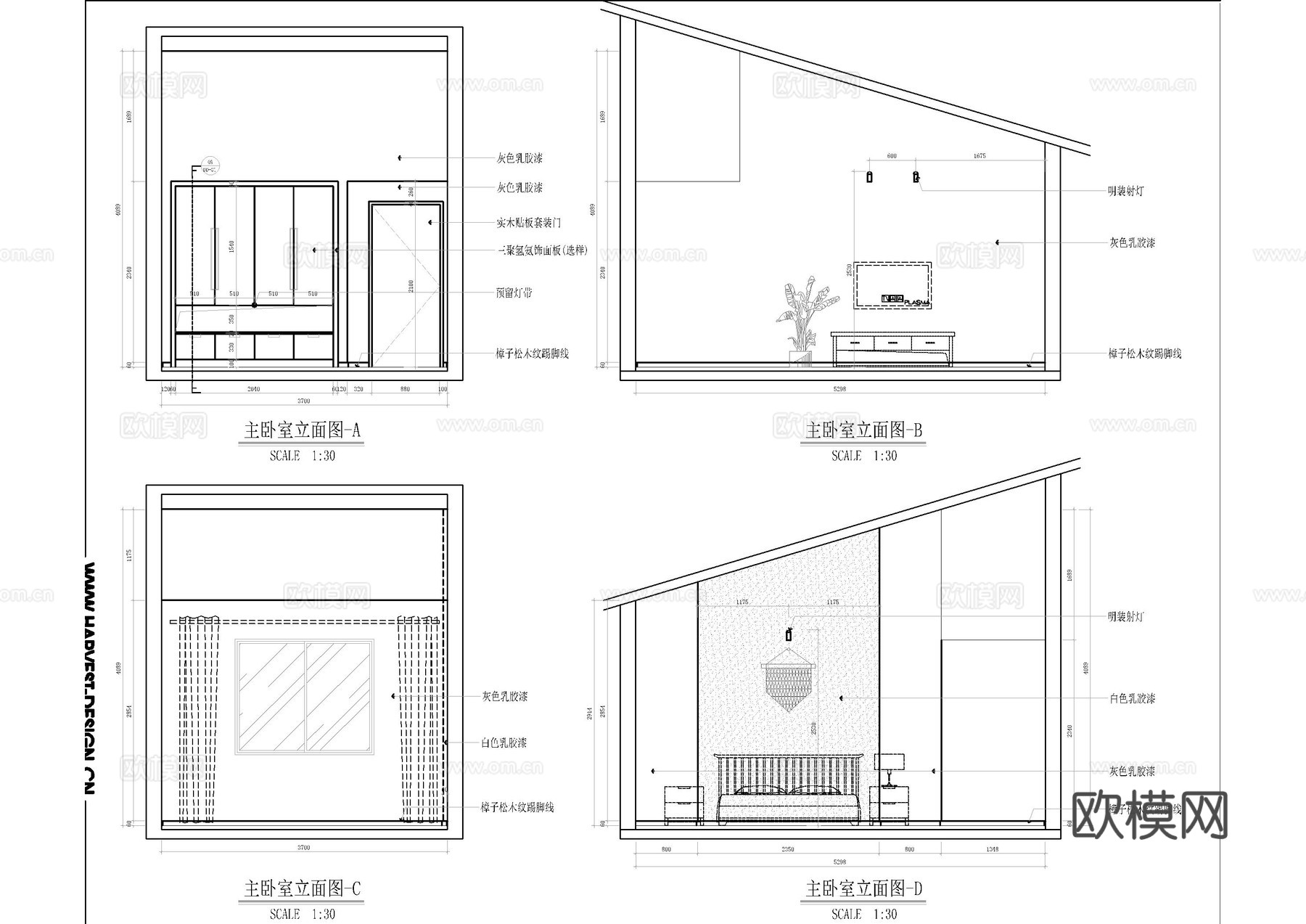 避暑度假民宿施工图cad施工图