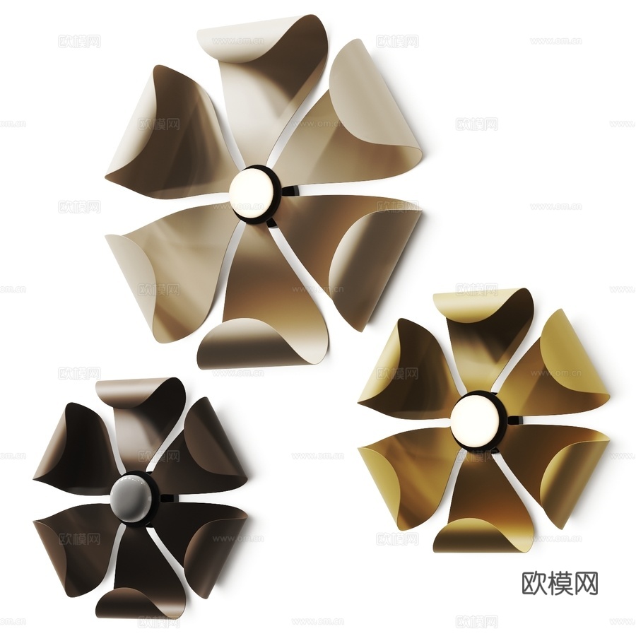 现代墙饰3d模型下载（渲染图1）
