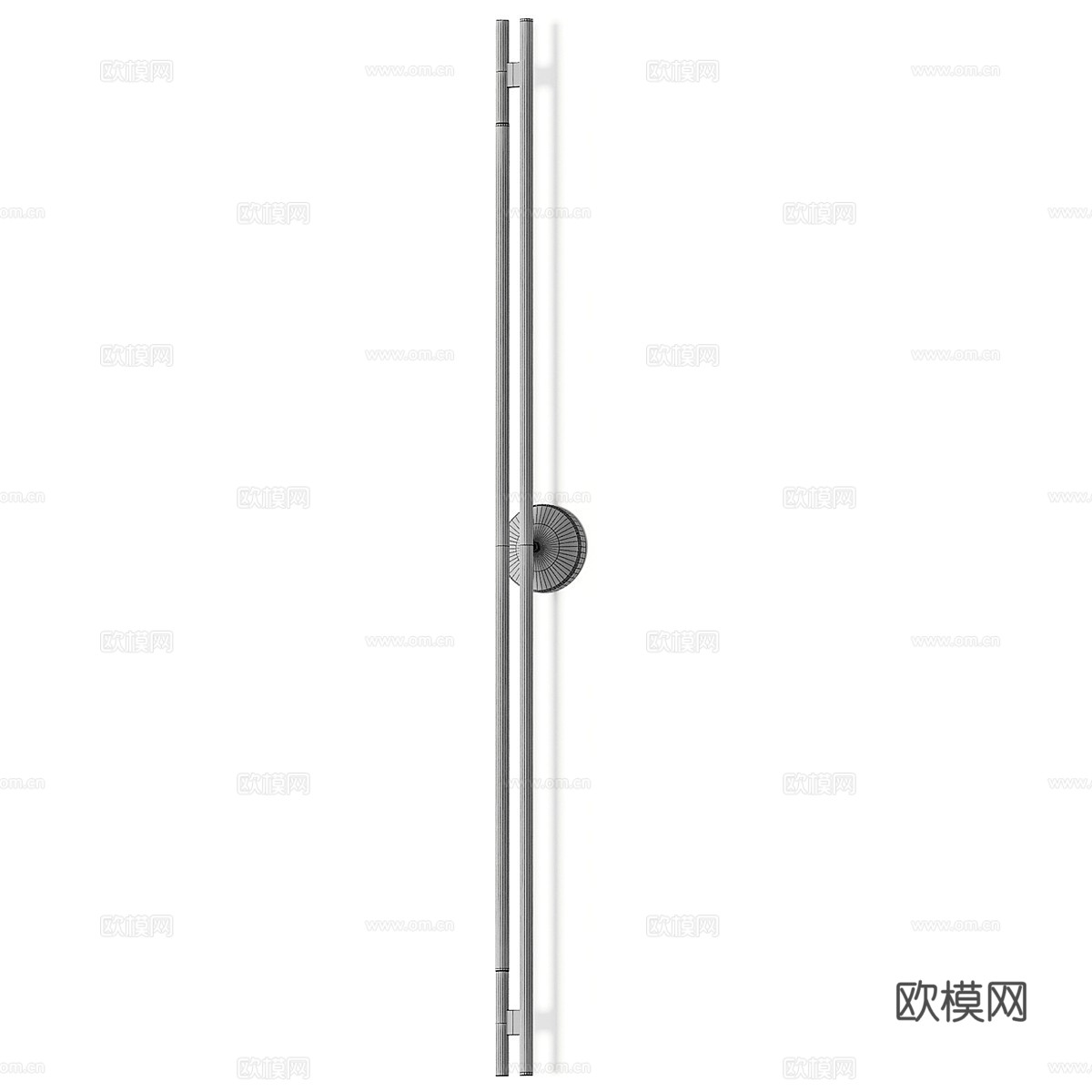 现代极简长条金属装饰壁灯3d模型下载（渲染图4）