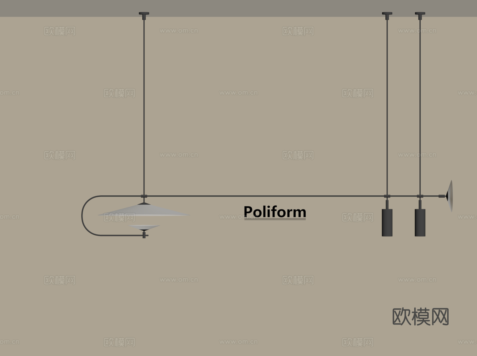 现代吊灯 餐厅吊灯su模型