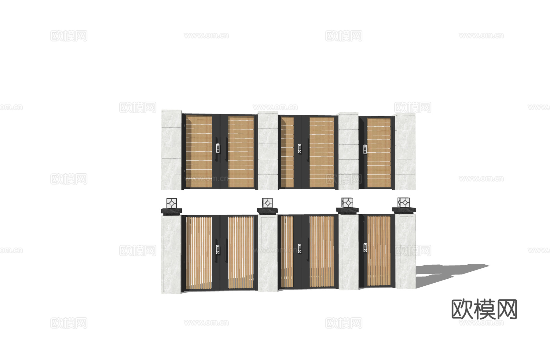 草坪灯 造景 水池 室内造景 庭院门 庭院灯 室内景观 露台su模型