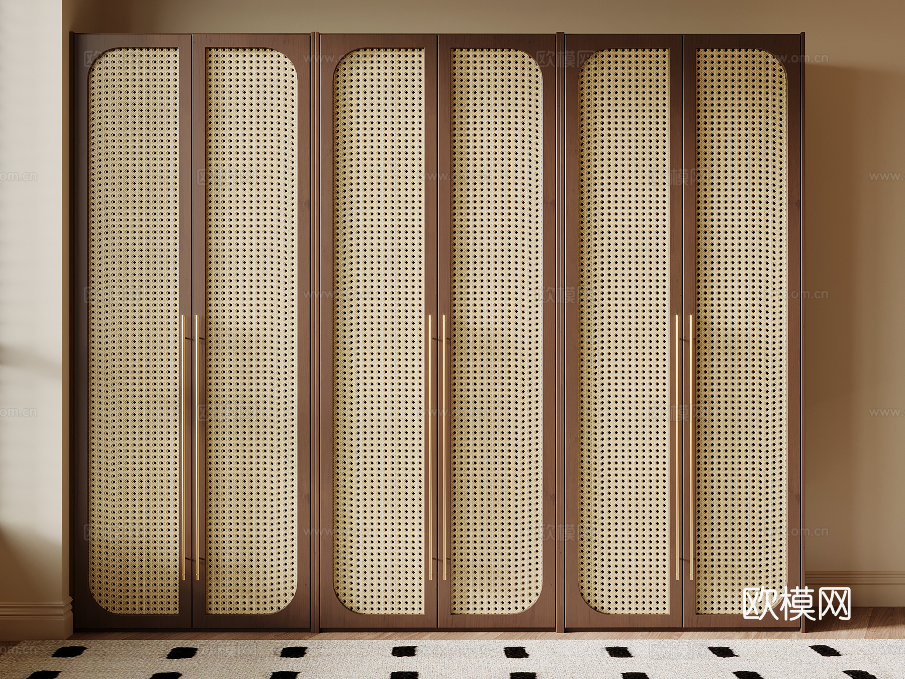 中古风衣柜su模型