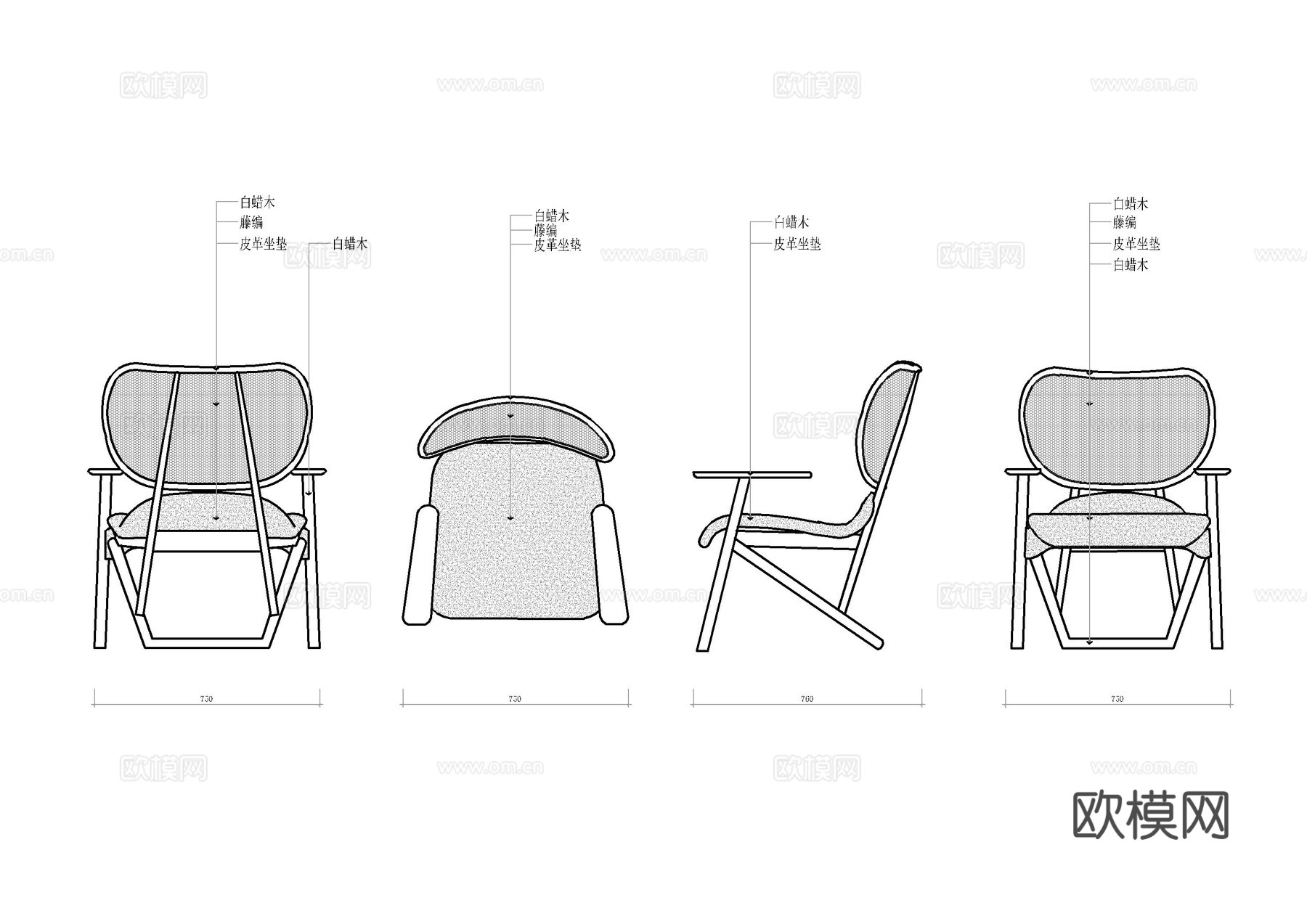 实木家具节点图cad施工图