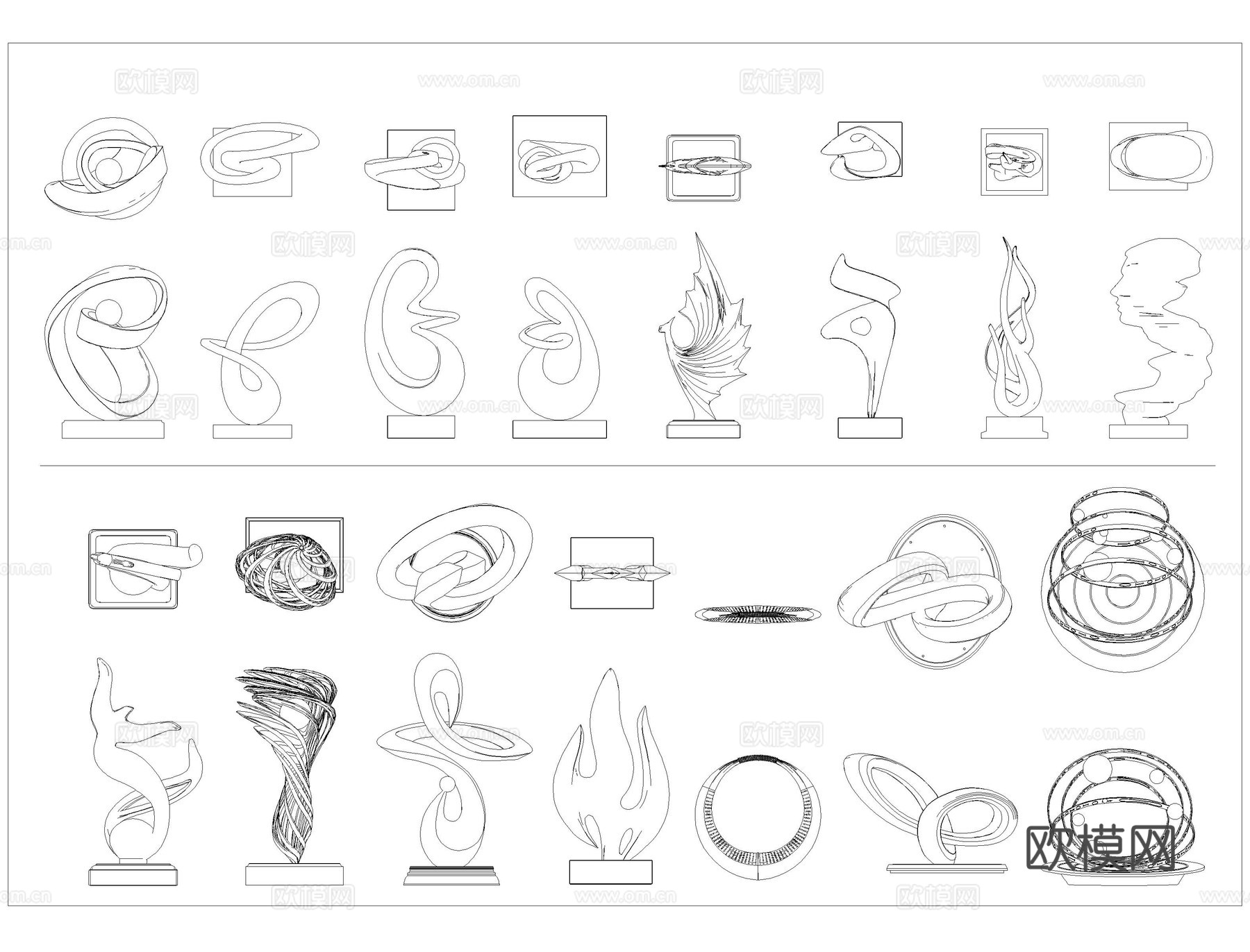 景观雕塑小品CADcad施工图