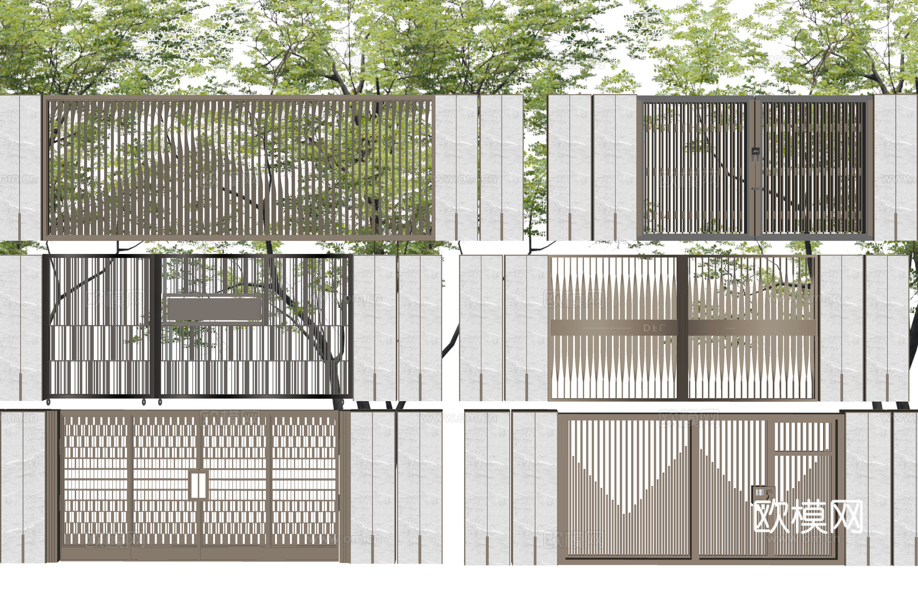 草坪灯 造景 水池 室内造景 庭院门 庭院灯 室内景观 露台su模型