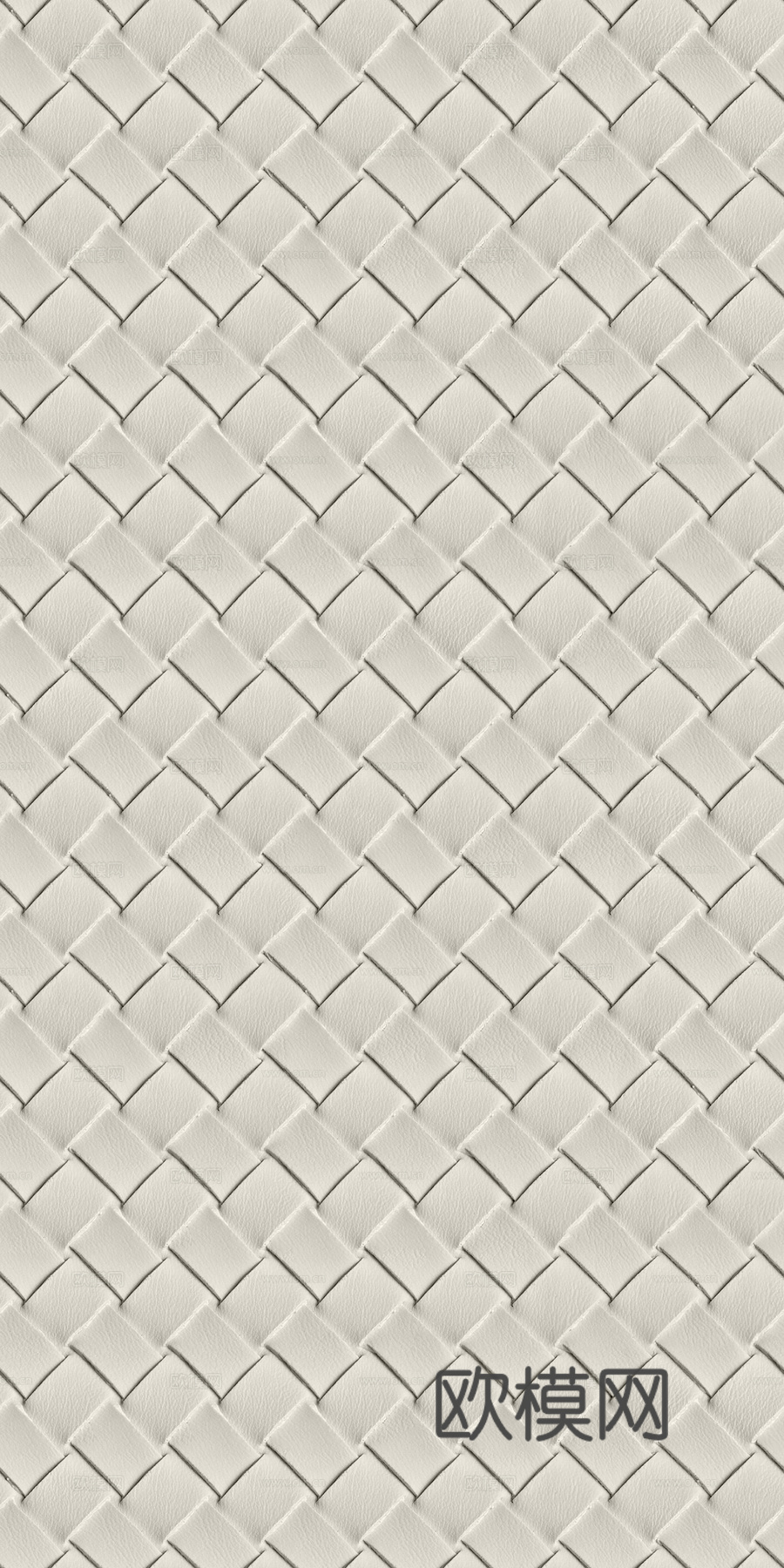 现代法式编织皮 无缝米白编制皮革贴图