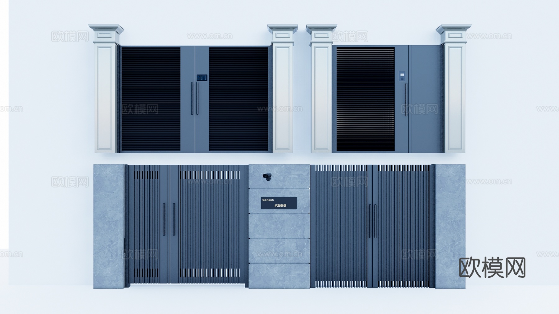 草坪灯 造景 水池 室内造景 庭院门 庭院灯 室内景观 露台su模型